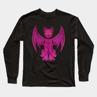 Spooky Vampire Kitty with confetti Long Sleeve T-Shirt